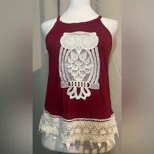 RUE 21 Junior Sleeveless Blouse with Embroidery Detail